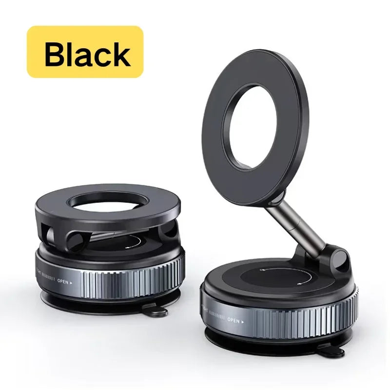 Car Phone Magnetic Stand Mechanical Vacuum Suction Cup Rotate 360° Magnetic Adsorption Bracket Navigation Universal Holder Essential Avenue