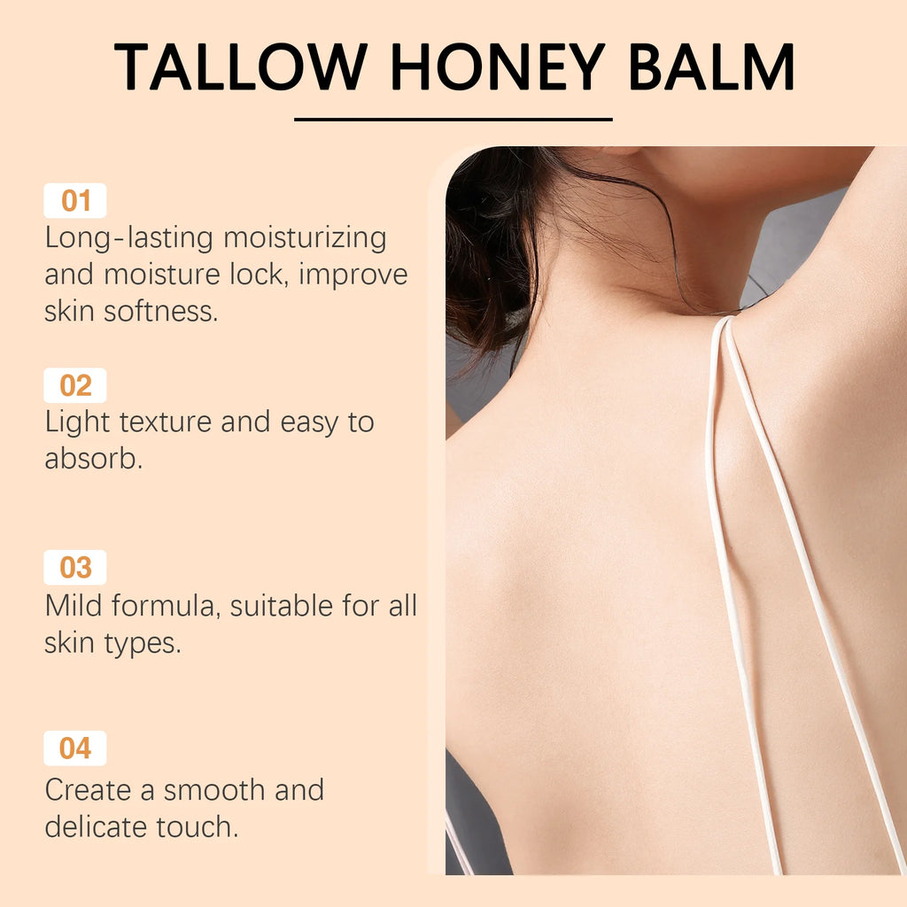 Tallow Honey Cream Glow Hydrating Skin Improve Elasticity Soft Bleaching Improve Dullness Firming Face Body Moisturizer Lotion Essential Avenue