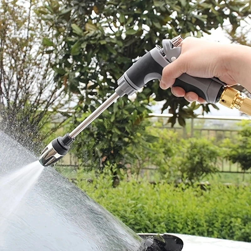 Portable High-Pressure Water Gun Adjustable Metal Cleaning Car Wash Machine Garden Watering Hose Nozzle Sprinkler Foam Water Gun Essential Avenue