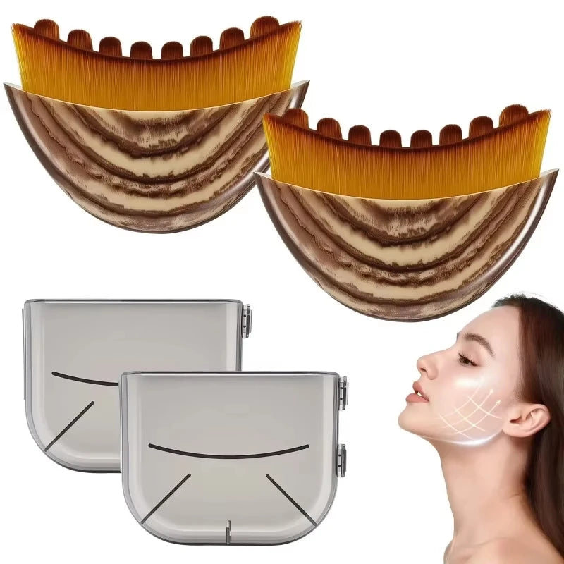 Lymphatic Contour Face Brush, Lymphatic Drainage Massager Facial Massager Face Chin Skin Sculpting Tool for Face,Ergonomically Essential Avenue