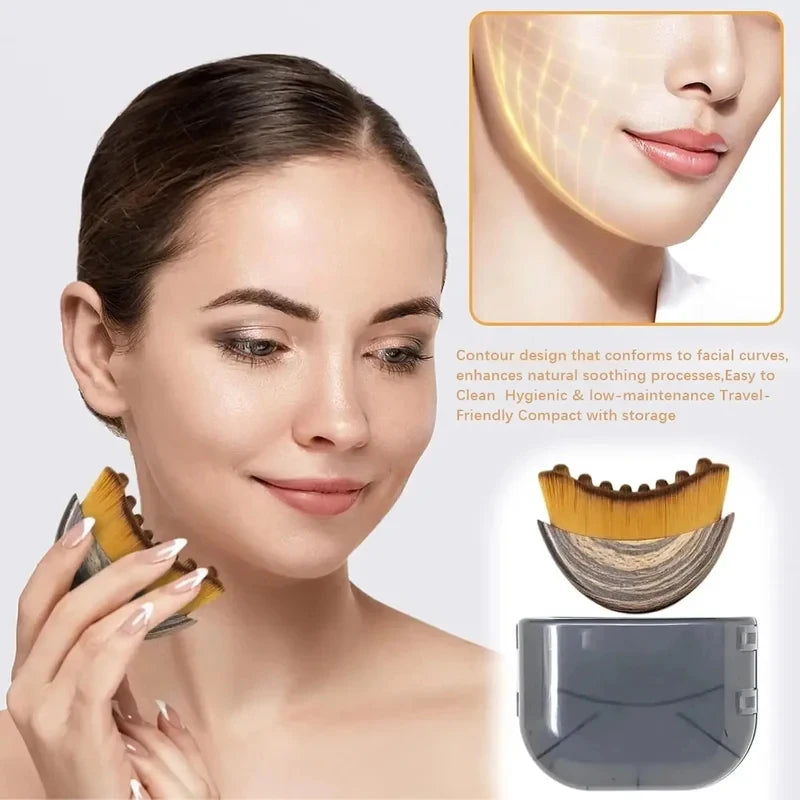Lymphatic Contour Face Brush, Lymphatic Drainage Massager Facial Massager Face Chin Skin Sculpting Tool for Face,Ergonomically Essential Avenue