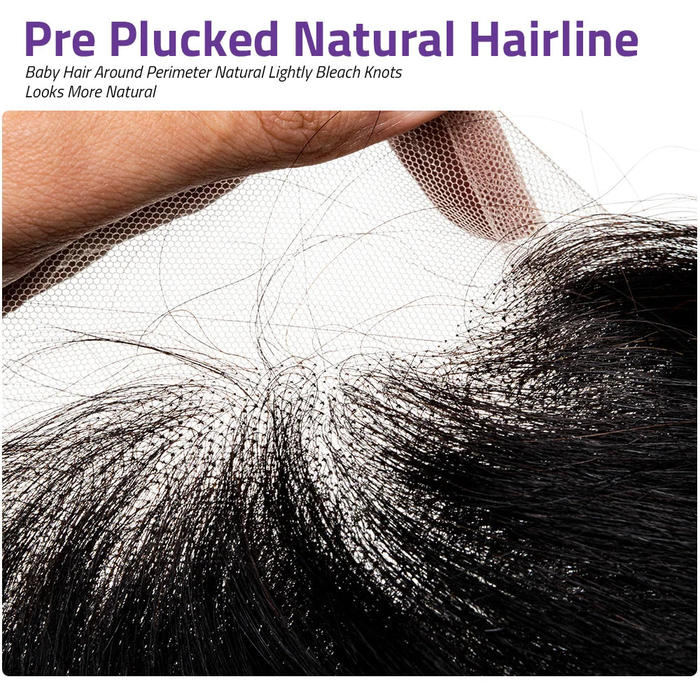 Body Wave 13x6 HD Transparent Lace Front Human Hair Wig 40 Inch Pre Plucked 220 Density 5x5 Glueless Lace Frontal Wigs for Women Essential Avenue